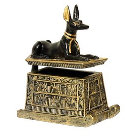 MystiCalls Anubis the Guardian of the Dead - Mini Box to Open - Decorative Figure Box Statue Sculpture