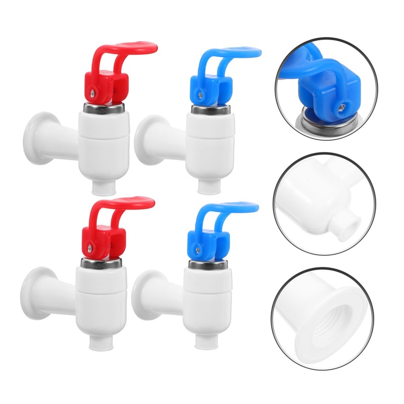 OSALADI 4pcs Water Dispenser Nozzle Leakproof Drinking Fountain Taps Easy