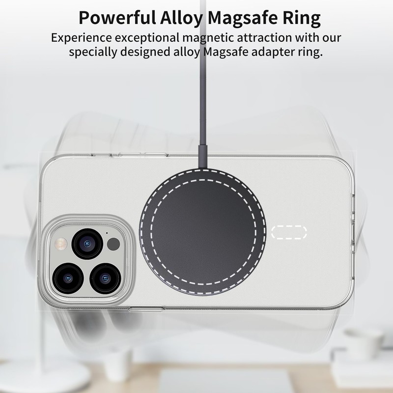 Aothey Metal Rings Compatible with Magsafe Sticker (White)