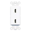 RiteAV HDMI Wall Plate 2 Port - Rocker [White/White]