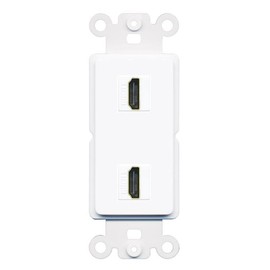 RiteAV HDMI Wall Plate 2 Port - Rocker [White/White]