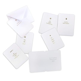 Bella Paper All Occasion Boxed Greeting Card Set with Card Organizer - Gold Emblem Design - 20 Assorted - Birthday, Thank You, Encouragement, Congratulations