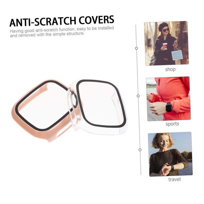 BIUDECO 2pcs Smartwatch Screen Cover Pc Protective Case for Play
