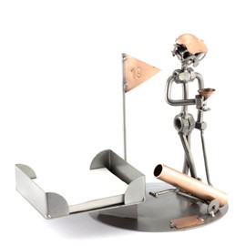 Steelman24 I Nuts and bolts sculpture Golf With Desk Equipment Round I Handmade ornaments I Made in Germany I I Metal figurine