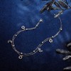 DAOCHONG Anklet for Women S925 Sterling Silver Adjustable Foot Heart