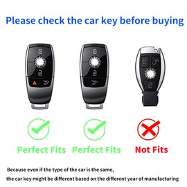 LCXJMWKL for Mercedes Key Fob Cover,Compatible with 2019-2021 A-Class C-Class G-Class 2017-2020 E-Class S-Class Smart Key Premium Soft TPU Anti-dust Full Protection