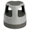 Cramer Scooter Stool, Round, 2-Step, 15", Step and Lock Wheels,