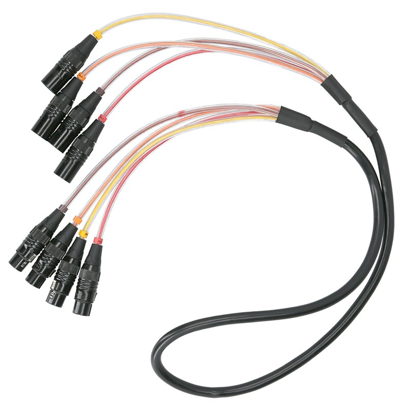 1.5m XLR Audio Cable 4 Channel Splitter Cable Microphone Speaker