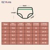 EZ Moms 4 Packs Training Pants 3t-4t High Waist Cotton