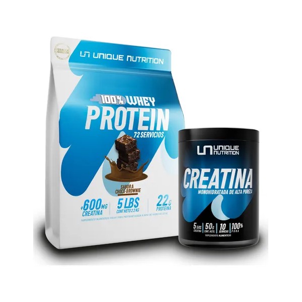Proteina 100% Whey 2.2 Kg Adicionada Con Creatina Unique N