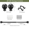 Window Curtain Rods 28 to 48 Inches, 1 Inch Diameter