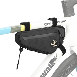 Rhinowalk Bike Frame Bag Under Top Tube Bag Bicycle Triangle Bag with Side Pockets Storage Pouch for Road Mountain Bike