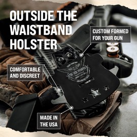 We The People Holsters - Carbon Fiber - Right Hand - OWB Holster Compatible with Sig Sauer P320 Full Size 9MM/.40SW w/Streamlight TLR-7/7A Light RDS