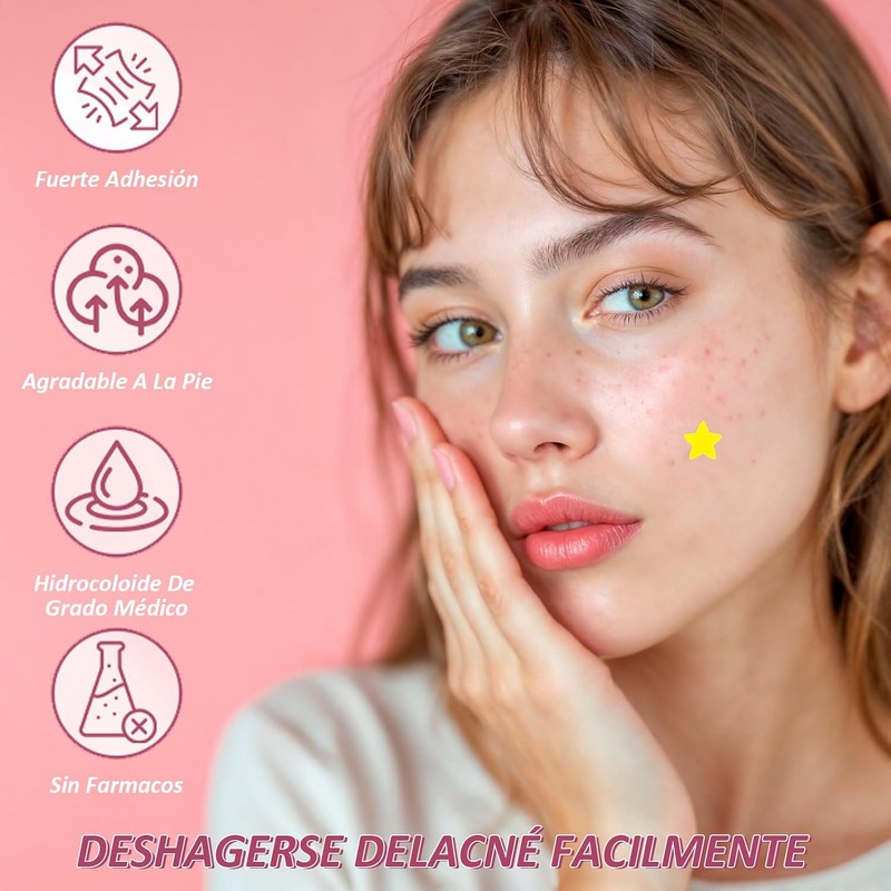 96 Estrellas para Granos, 3 Cajas de Parches para Acne
