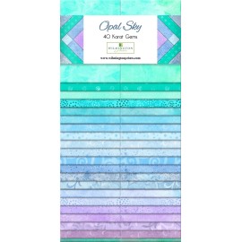 Hoffman Fabrics Opal Sky Essential Gems 40 Strips 2.5" W Jelly Roll Rollup Fabric Pink 842