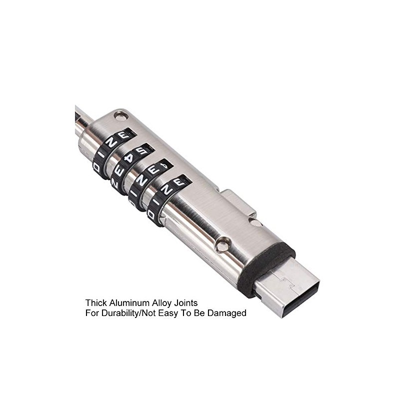 EBTOOLS - Bloqueo de cable de seguridad para computadora, 4