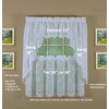 Today's Curtain Hopewell Premium Lace Tier 24", White, 58W x