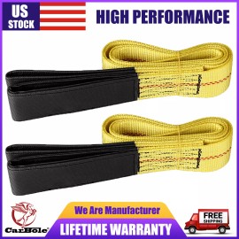 CarBole 6' x 2" Heavy Duty Nylon Lifting Hoist Flat Loop Tow Strap Web Lift Sling 02612