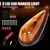 FSBCGT 5Pcs Amber Teardrop Cab Light 9LED Cab Marker Light