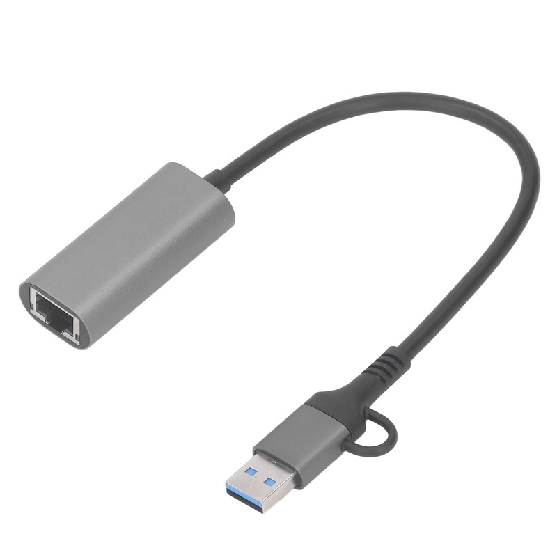 USB to Ethernet Adapter Type C RJ45 1000Mbps Aluminium Alloy
