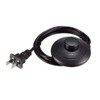 uxcell Inline Latching Foot Pedal Push Button Switch, Round Lamp