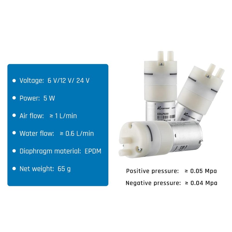 Kamoer EDLP600 micro vacuum pump 12V mini air-liquid diaphragm pump