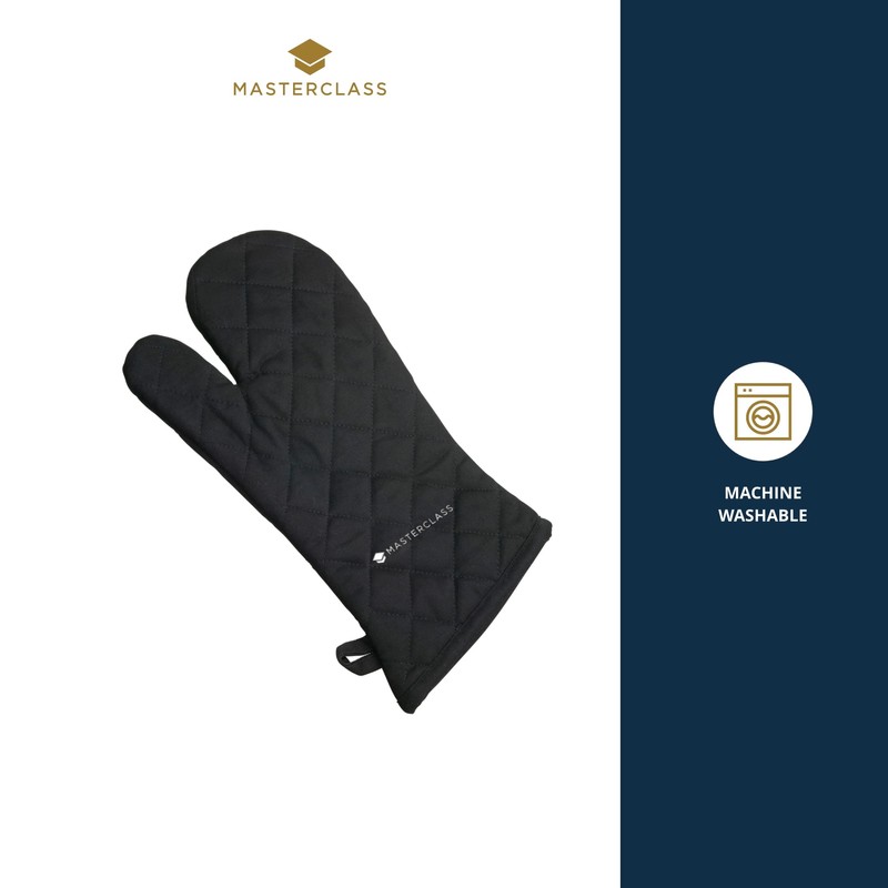 Kitchen Craft Master Class Deluxe Professional Black Single Oven Glove