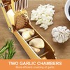 Garlic press and slicer 2 in 1,Effortlessly Crush, Slice, and
