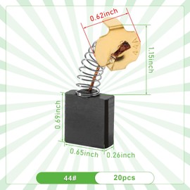 20pcs Motor Carbon Brushes 44#，Electric Carbon Brush Replacement for Motors Repair Hammer Drills, Circular Saws, Angle Grinders