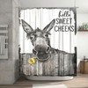 Tijuboni Farmhouse Donkey Shower Curtain, Funny Bathroom Decor, Rustic Country