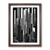 Monochrome City Skyline Abstract No.4 Framed Print for Living Room