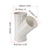 PATIKIL 4" Wye Pipe Fittings, Y-Shape Splitter Duct Hose Connector