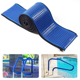 Comfort Cover 8-Foot Zipper Style Pool Hand-held Slide Rail Anti-Slip Cover for Ground & Above Ground Swimming Pools Ladder Made Neoprene -Blue (8 ft)