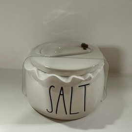 Rae -SALT Canister - Cellar Allside White Mini Size with Lid and Spoon KITCHENWARE- Dunn By Magenta