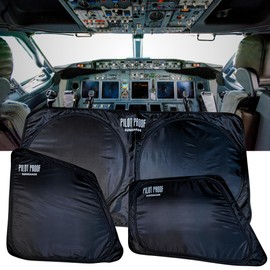 PILOT PROOF Window Sunshade for Boeing 737 | Increased Cabin Comfort | UV Defender and Heat Shield | Foldable Kit 3 | Compact Bag for Easy Portability | Ideal for Daytime Flights