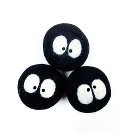 Wool Dryer Balls by Friendsheep 3 Pack XL Organic Premium Reusable Cruelty Free Handmade Fair Trade No Lint Fabric Softener Laundry Soot Sprites Trio