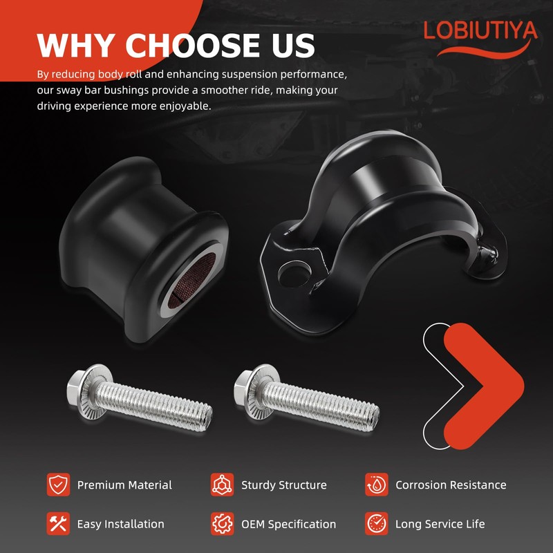 LOBIUTIYA 52110141AB 928-563 Front Stabilizer Sway Bar Brackets with Bushings