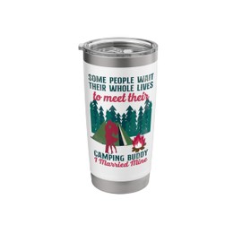 Camping Buddy I Married Mine Tent Couples Family Stainless Steel Insulated Tumbler