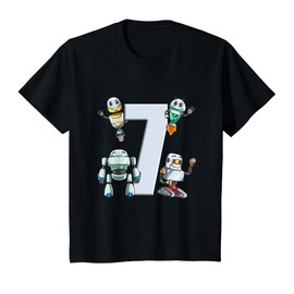 Robots 7th Birthday - Kids Robotic Science Gift T-Shirt
