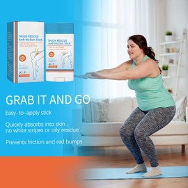 Anti Chafe Stick - Thigh Rescue Anti Friction Stick - Anti Chafe Balm - Waterproof Anti Chafing Balm for Heel, Lower Arm, Thigh Legs, Skin Protection