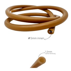 Chewing Hose Natural 5 mm Inner 1.5 mm Thick Wall 1 m
