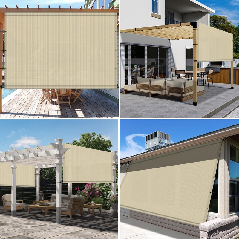 8' x 12' Pergola Shade Cover Replacement Canopy with Grommets