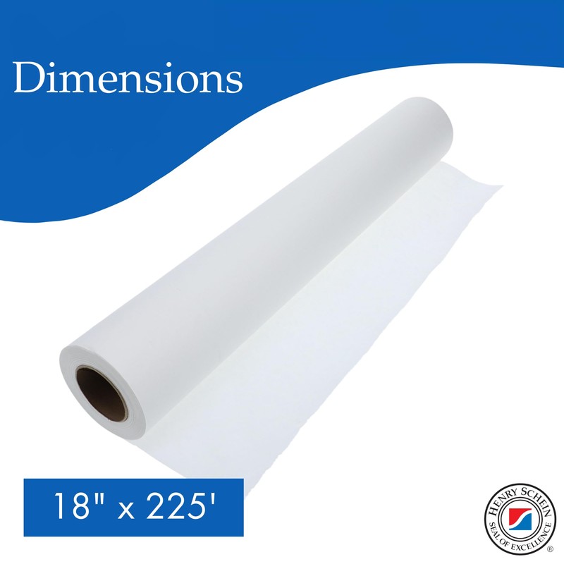 Henry Schein Exam Table Paper, 12 Rolls/Case, 18"x225", Lightweight Smooth,