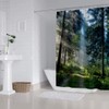 ZXMBF Trees Forest Sunlight Shower Curtain Straight Tall Trees Sunshine