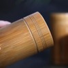 luzen 1PC Portable Bamboo Canister with Lid Loose Tea Jar