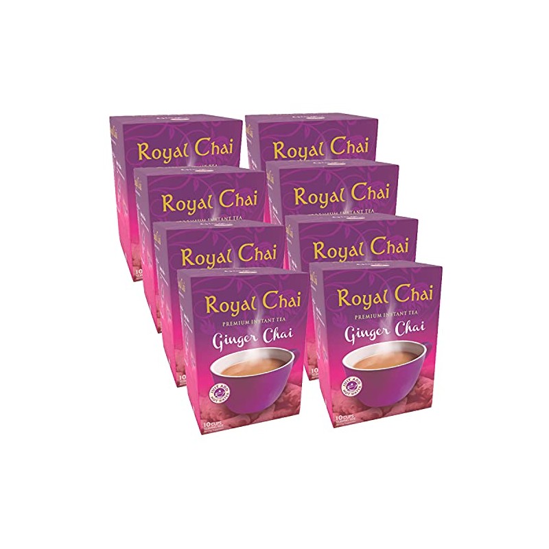 Royal Chai Ginger Unsweetened 180g (Pack of 8) – Premium