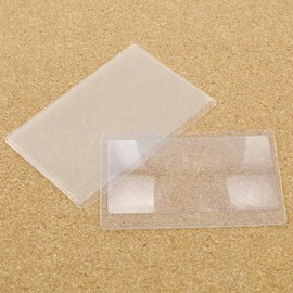 10Pcs Transparent 3X Magnifying Credit Cards Fresnel Lens Magnifying Glasses, Desk Accessories and Storage Products