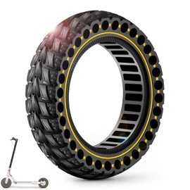 BANGTING 1PCS 60/70-6.5 Scooter Tire, 10x2.5 inch Tire Solid for Segway Ninebot Max G2 / G30 / G30D / G30E / G30E / G30LP / G30D II / G30 Max, 10x2.5-6.5 Tires Replacement for Electric Scooter (Yellow