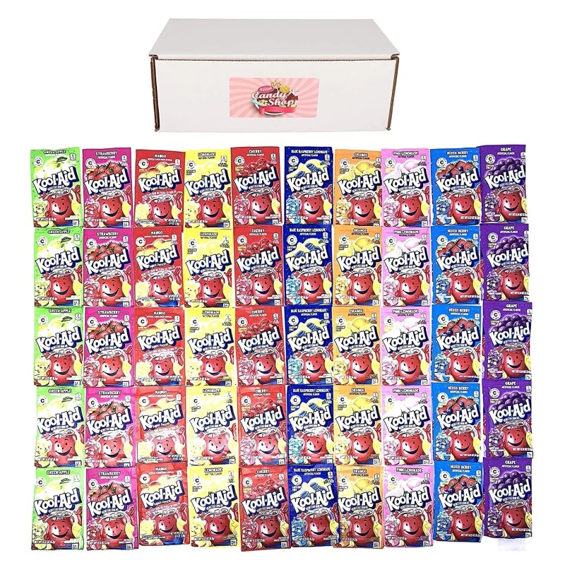 Kool-Aid Drink Mix Packets Variety Pack of 10 Flavors (5