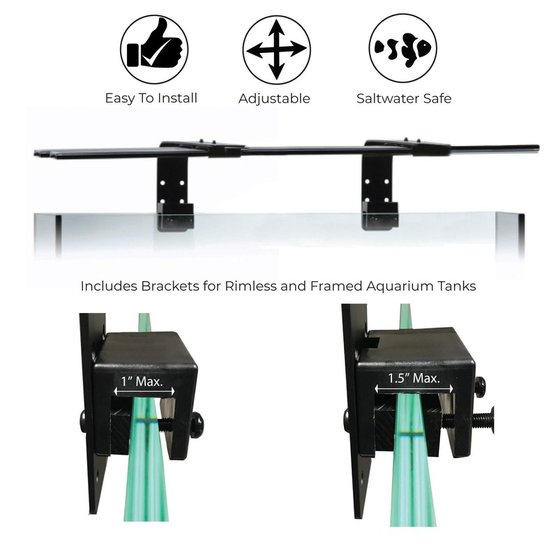 CURRENT USA Dual Adjustable Aquarium Light Arm Mount Kit